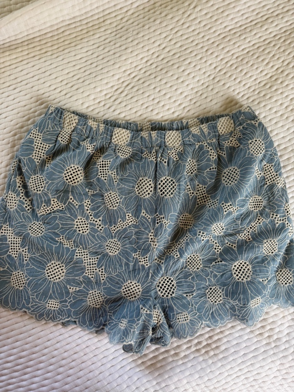 Sleeveless Blue Floral Eyelet Set by One Loved Babe - Picture 5 of 8